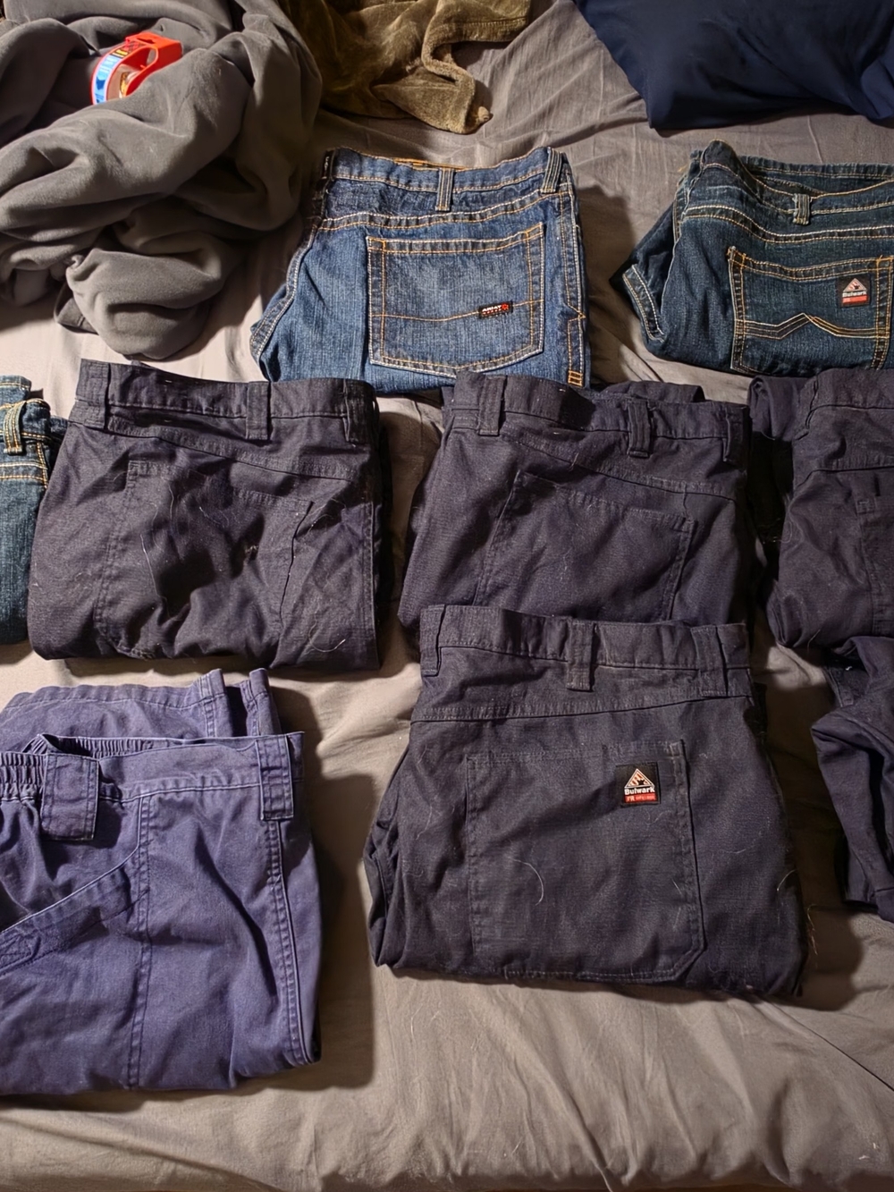 Bulwark And Bocomal Fr Folded Cargo Work Pants An Jeans